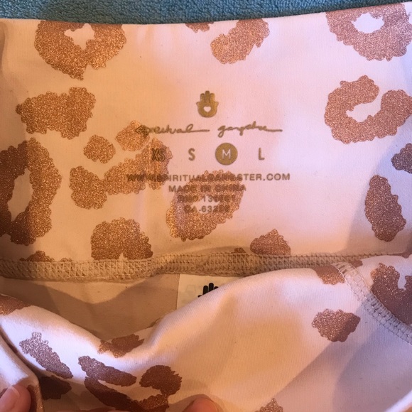 Rose gold leopard spiritual gangster leggings. - Picture 3 of 14